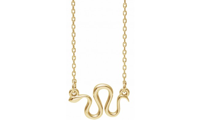 14K Yellow Snake 16-18 Necklace