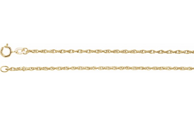 14K Yellow 1.5 mm Rope 7 Chain