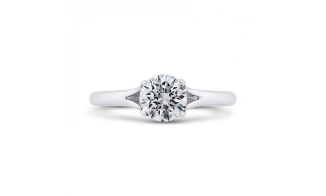 Shah Luxury 14K White Gold Solitaire Engagement Ring (Semi-Mount)