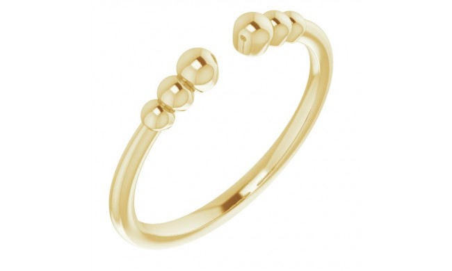 14K Yellow Beaded Ring