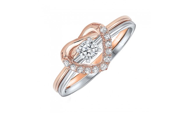 Gems One 10Kt White Rose Gold Diamond (1/4Ctw) Ring