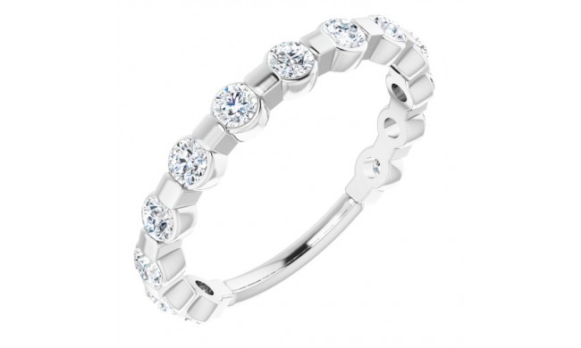 14K White 1/2 CTW Diamond Anniversary Band