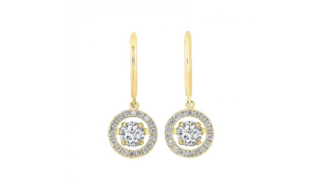 Gems One 14KT Yellow Gold & Diamond Rhythm Of Love Fashion Earrings  - 2 ctw