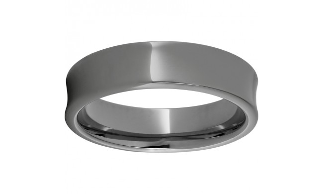 Rugged Tungsten  6mm Concave Polished Band