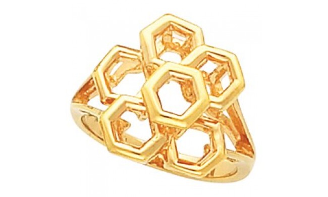 14K Yellow Freeform Ring