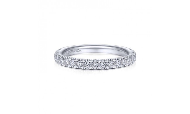 Gabriel & Co. 14k White Gold Contemporary Anniversary Wedding Band