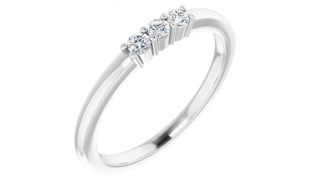 14K White 1/6 CTW Diamond Anniversary Band