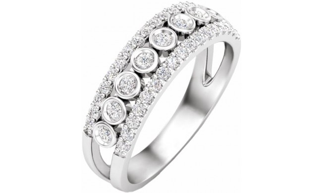 14K White 1/2 CTW Diamond Anniversary Band