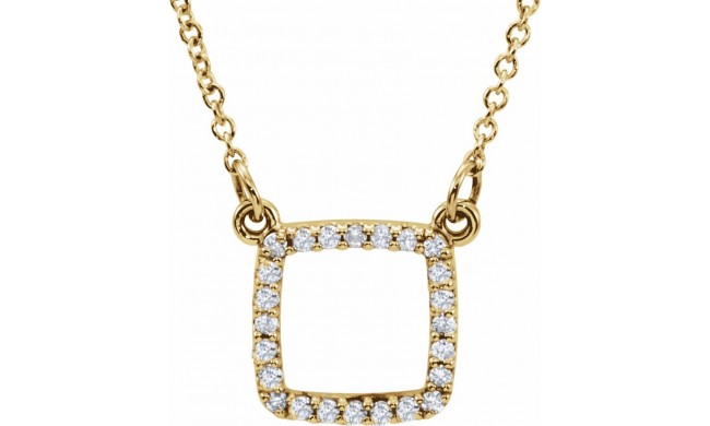 14K Yellow 1/10 CTW Diamond 16 Necklace