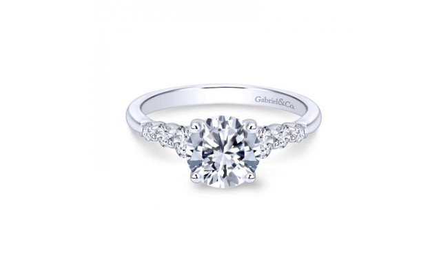 Gabriel & Co. 14k White Gold Contemporary Straight Engagement Ring