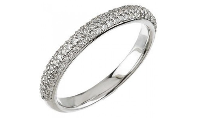 14K White 1/3 CTW Diamond Band