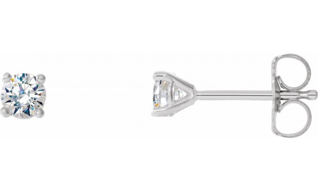 14K White 1/5 CTW Diamond 4-Prong Cocktail-Style Earrings