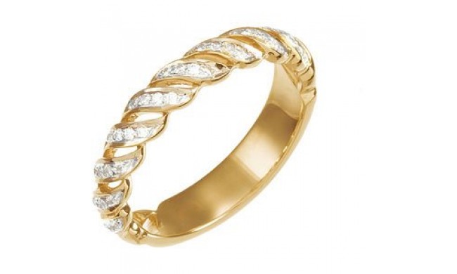 14K Yellow 1/5 CTW Diamond Anniversary Band