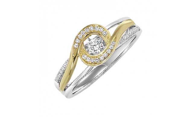 Gems One 14KT White Gold & Diamond Rhythm Of Love Fashion Ring  - 1/5 ctw