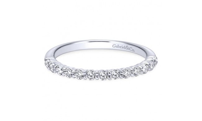 Gabriel & Co. 14k White Gold Contemporary Anniversary Wedding Band