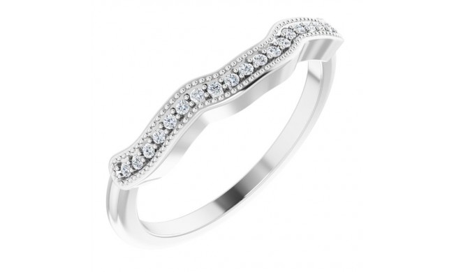 14K White .08 CTW Diamond Matching Band