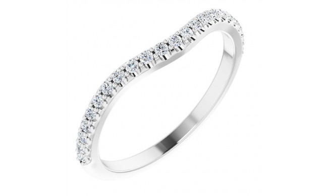 14K White 1/5 CTW Matching Diamond Band