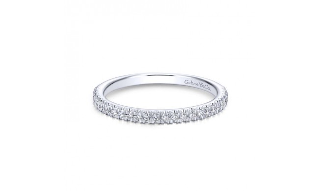 Gabriel & Co. 14k White Gold Contemporary Anniversary Wedding Band