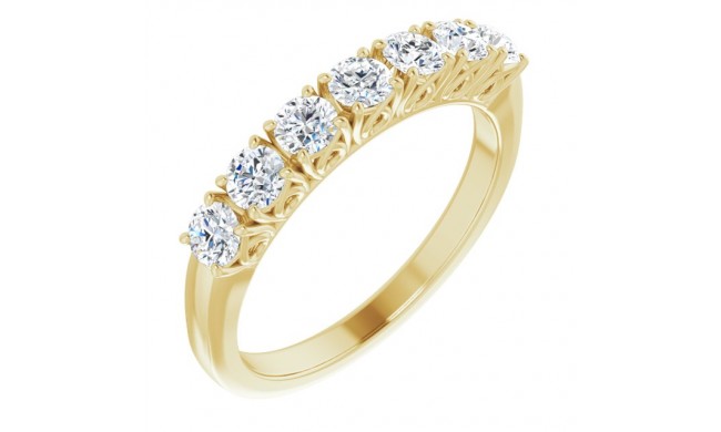 14K Yellow 3/4 CTW Diamond Anniversary Band