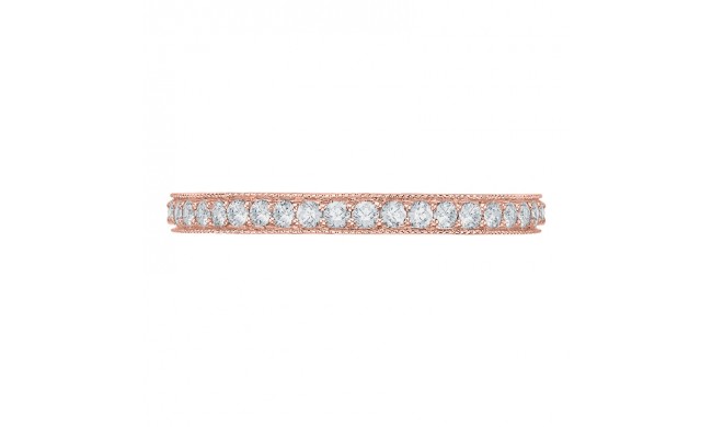 Shah Luxury 14K Rose Gold Diamond Wedding Band