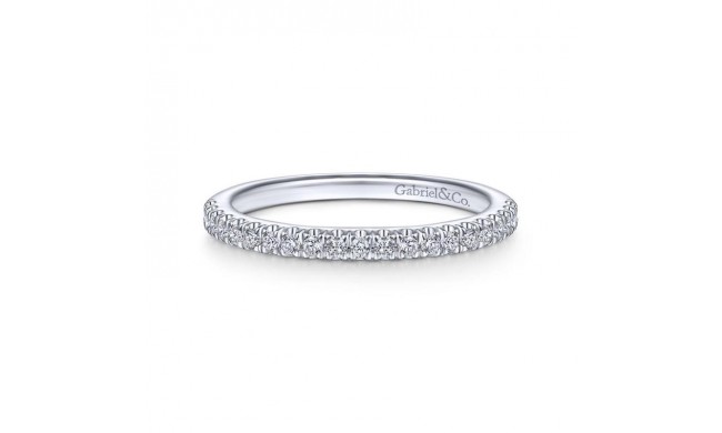 Gabriel & Co. 14k White Gold Contemporary Anniversary Wedding Band