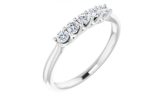 14K White 1/3 CTW Diamond Anniversary Band