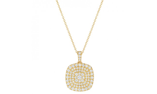 Henri Daussi 18k Yellow Gold Diamond Pendant