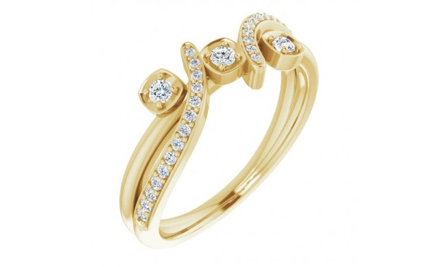 14K Yellow 1/5 CTW Diamond Ring