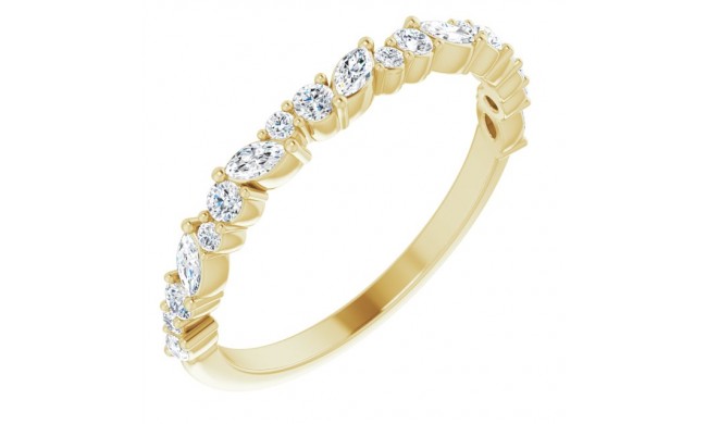 14K Yellow 3/8 CTW Diamond Anniversary Band