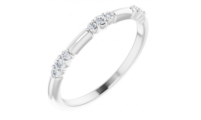 Platinum 1/10 CTW Diamond Stackable Ring