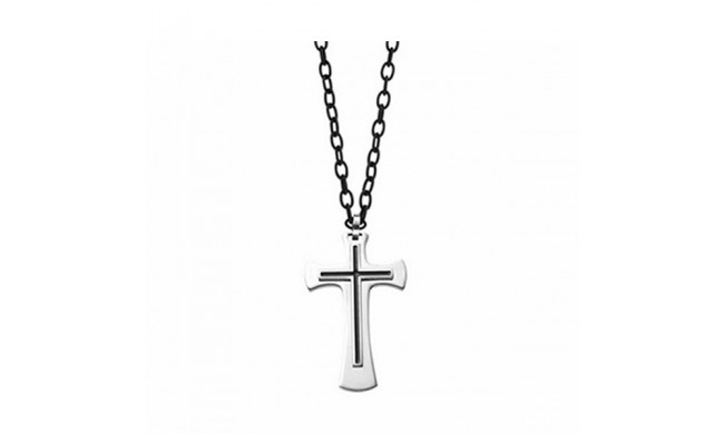 Gems One Steel Mens Jewelry Bas Cross Pend