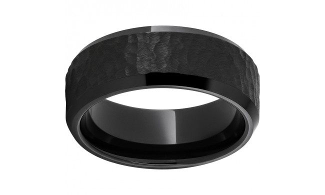 Black Diamond Ceramic Beveled Edge Band with Moon Finish