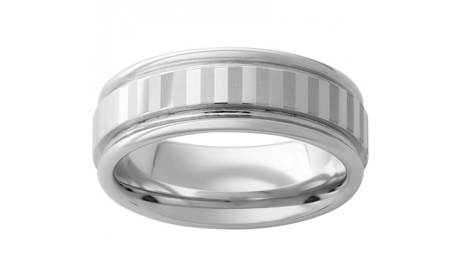 Serinium Rounded Edge Band with Laser Engraved Stripes