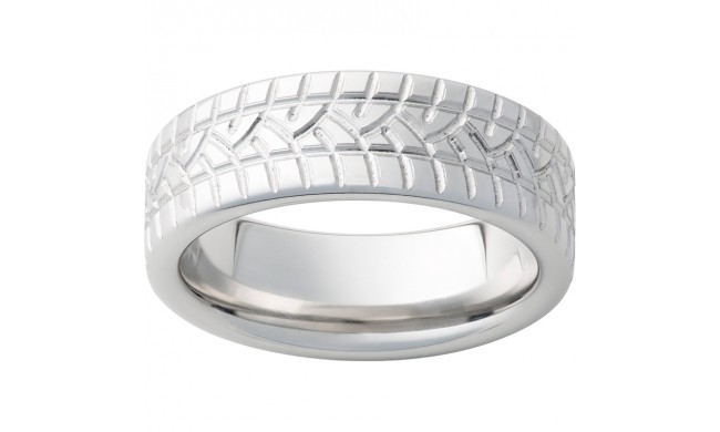 Serinium Pipe Cut Band with Milled Tire Tread