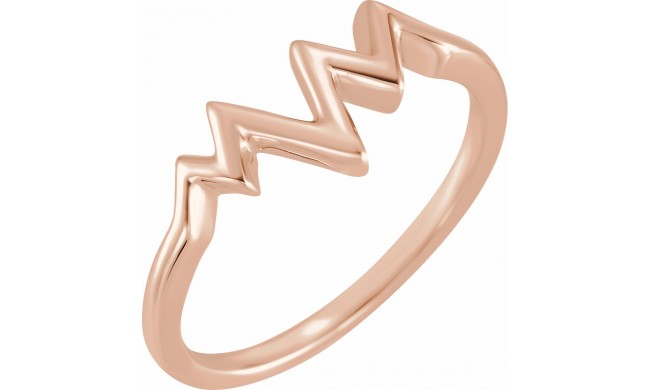 14K Rose Heartbeat Ring