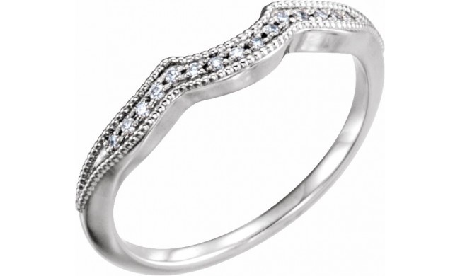 14K White .06 CTW Diamond Matching Band