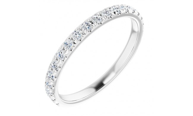 14K White 3/8 CTW Diamond Matching Band