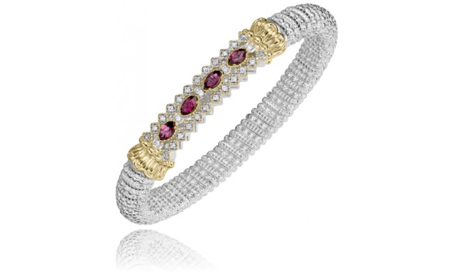 Vahan 14k Gold & Sterling Silver Rhodolite Garnet Bracelet