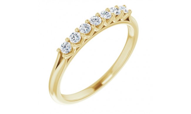 14K Yellow 1/5 CTW Diamond Anniversary Band