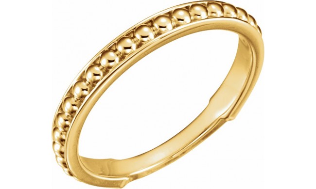 14K Yellow Stackable Bead Ring