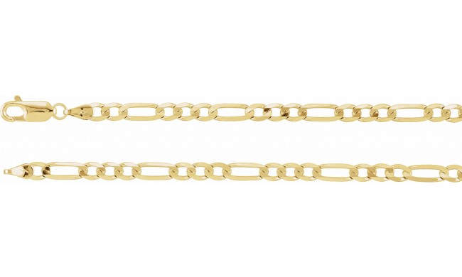 14K Yellow 4 mm Figaro 7 Chain