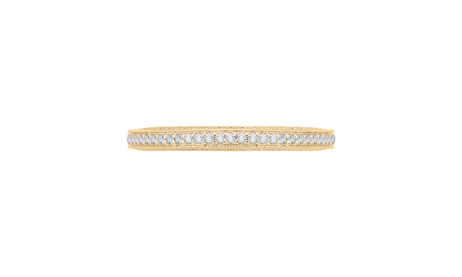 Shah Luxury 14K Yellow Gold Round Diamond Eternity Wedding Band