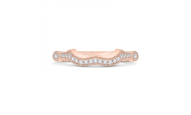 Shah Luxury Round Diamond Wedding Band In 14K Rose Gold