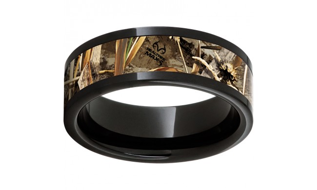 Black Diamond Ceramic Pipe Cut Band with Realtree Max 5 Inlay