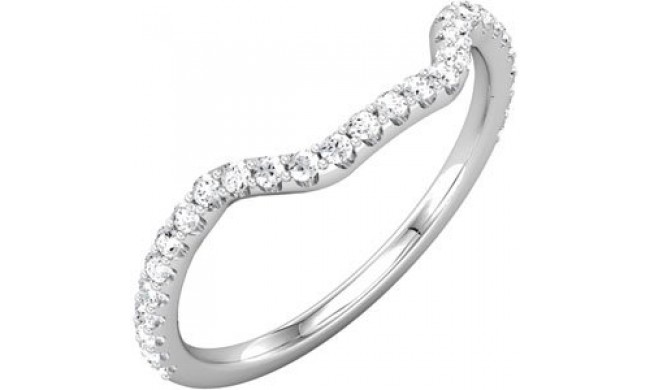 14K White 1/4 CTW Diamond Band