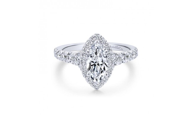 Gabriel & Co. 14k White Gold Entwined Halo Engagement Ring