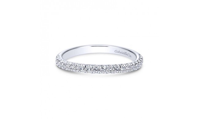 Gabriel & Co. 14k White Gold Contemporary Anniversary Wedding Band