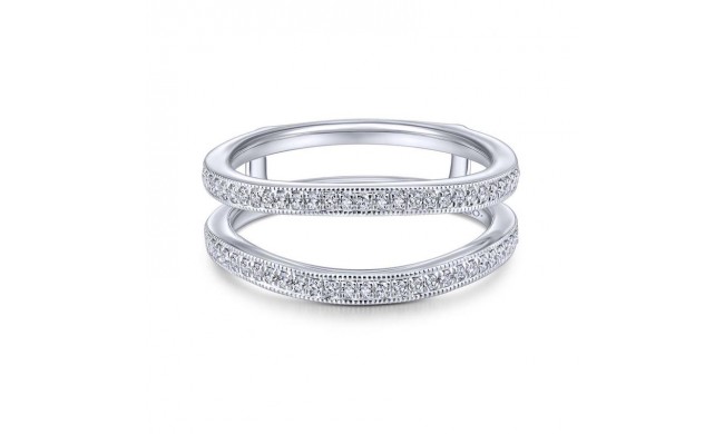 Gabriel & Co. 14k White Gold Victorian Enhancer Wedding Band