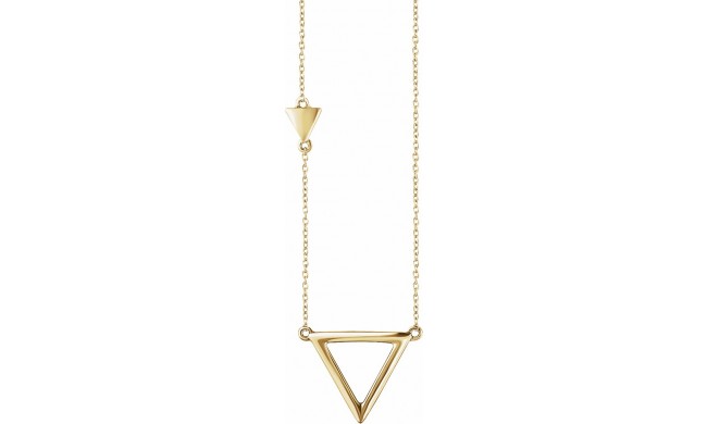 14K Yellow Triangle 18 Necklace