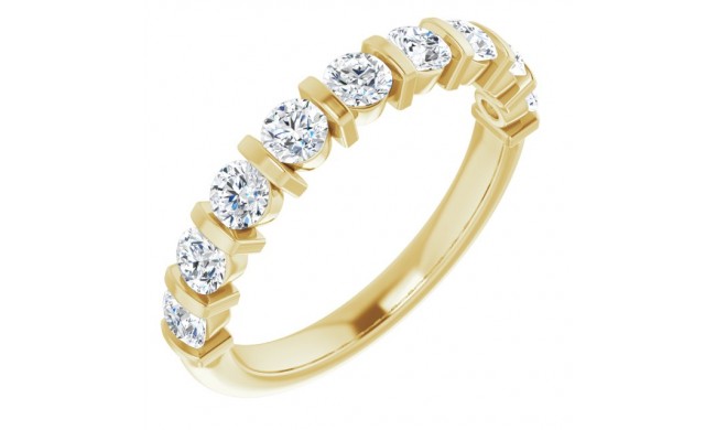 14K Yellow 3/4 CTW Diamond Anniversary Band